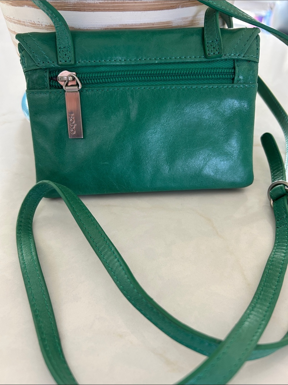 Hobo The Original Mini Leather Crossbody – Emerald Green NWOT - Picture 3 of 12